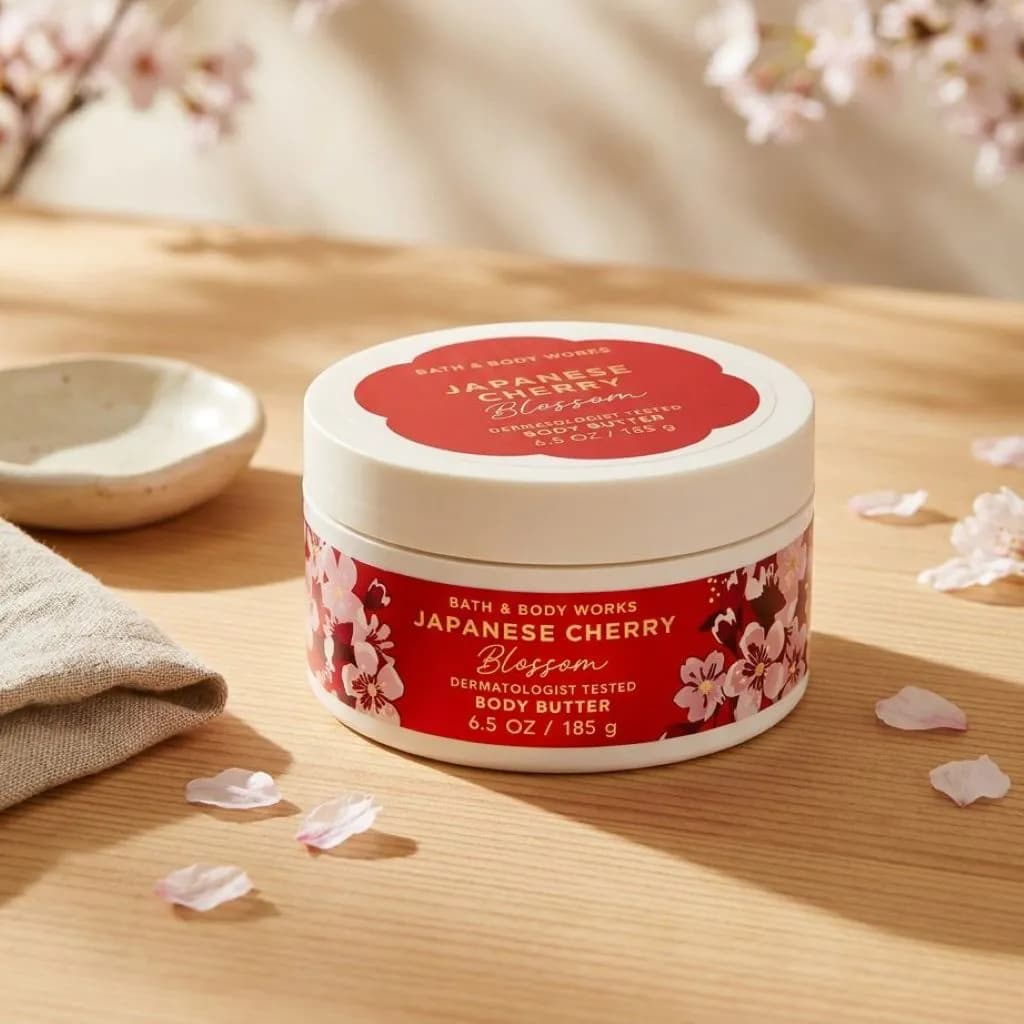 کره بدن بث اند بادی ورکز ژاپنی چری بلوسوم | Bath & Body Works Japanese Cherry Blossom Body Butter — تصویر ۲