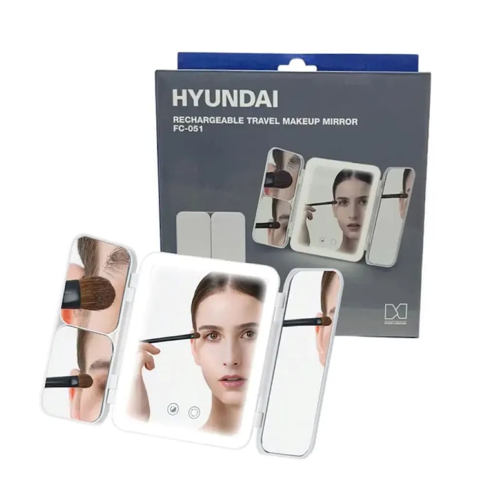 آینه و رینگ لایت آرایشی FC-051 هیوندای | Hyundai FC-051 Rechargeable Travel Makeup Mirror