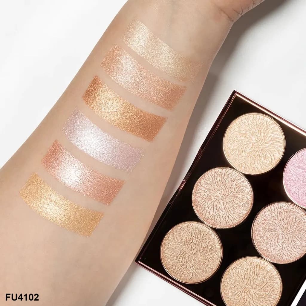 پالت هایلایتر FU4102 فیوچر میکاپ | Future Makeup 6 Color Highlighter Palette FU4102 — تصویر ۵