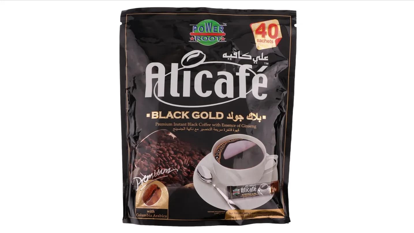 پودر قهوه علی کافه مدل 40 عددی Black gold | ساشه 2.5 گرمی — تصویر ۲
