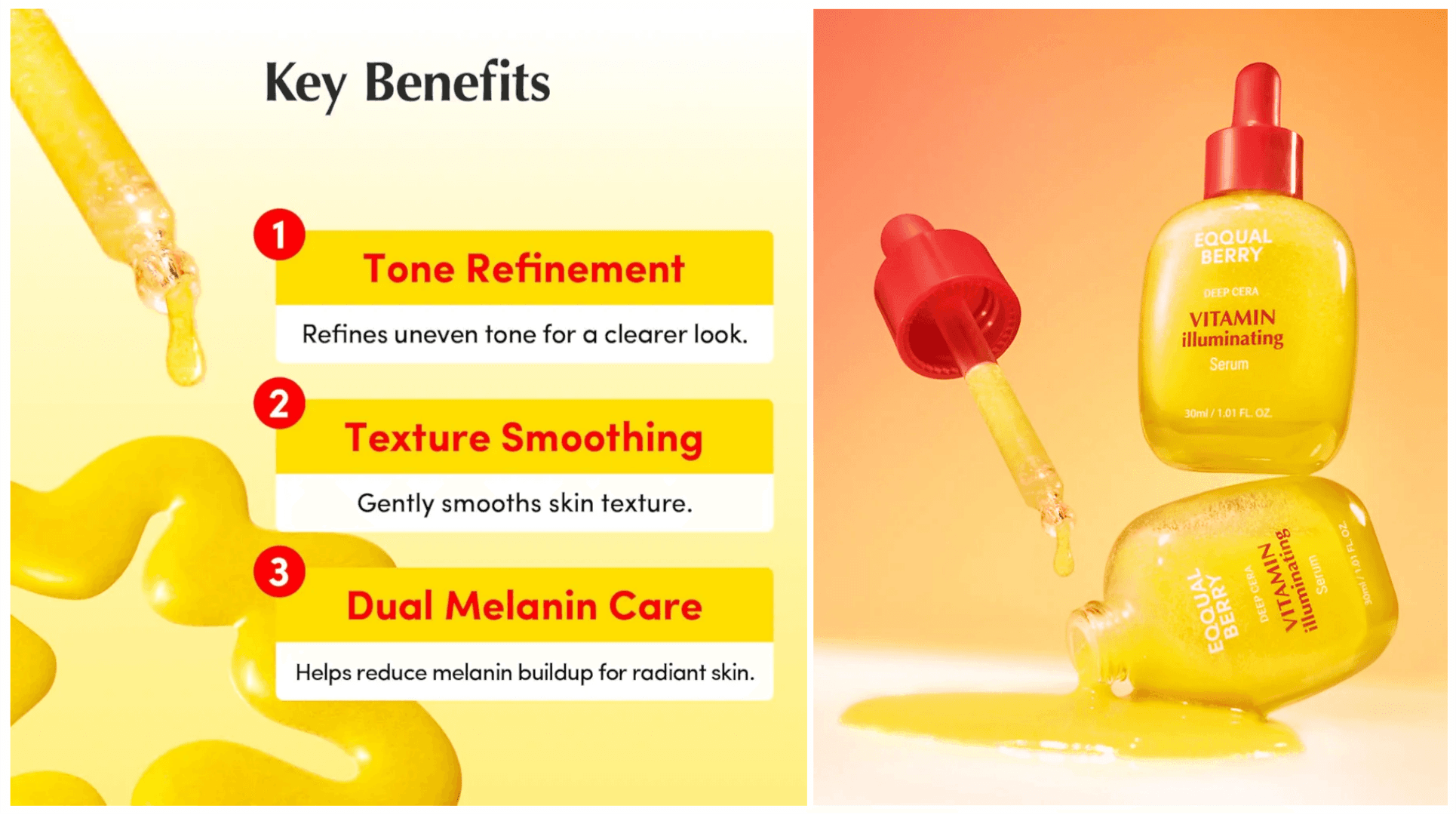 سرم ضد لک و روشن کننده ویتامین ایلومینیتینگ اکوال بری Eqqualberry — تصویر ۵