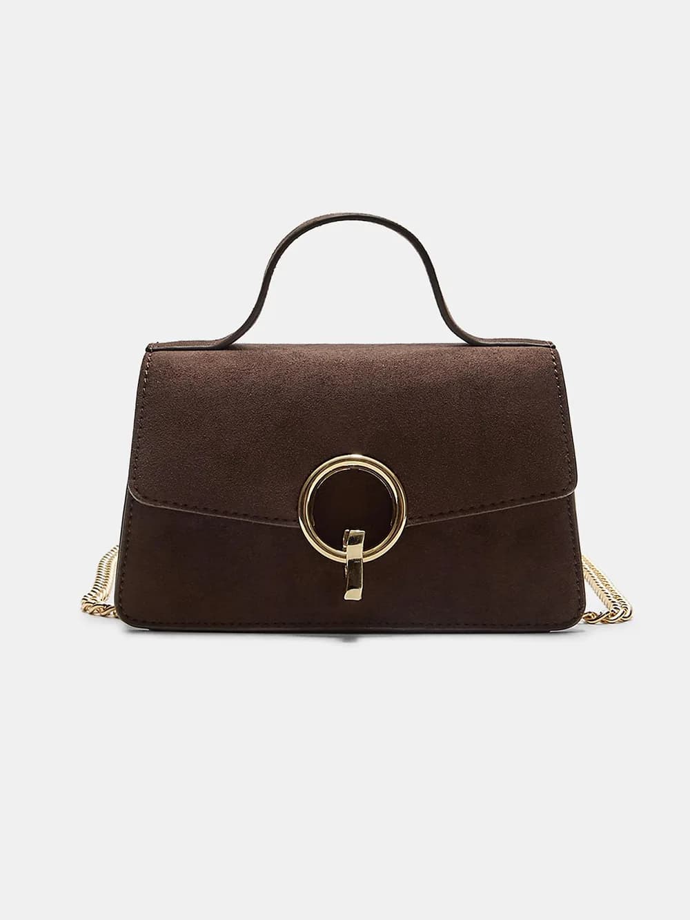 کیف کوچک جیر قفل حلقه ای قهوه ای استرادیواریوس Stradivarius — تصویر ۲