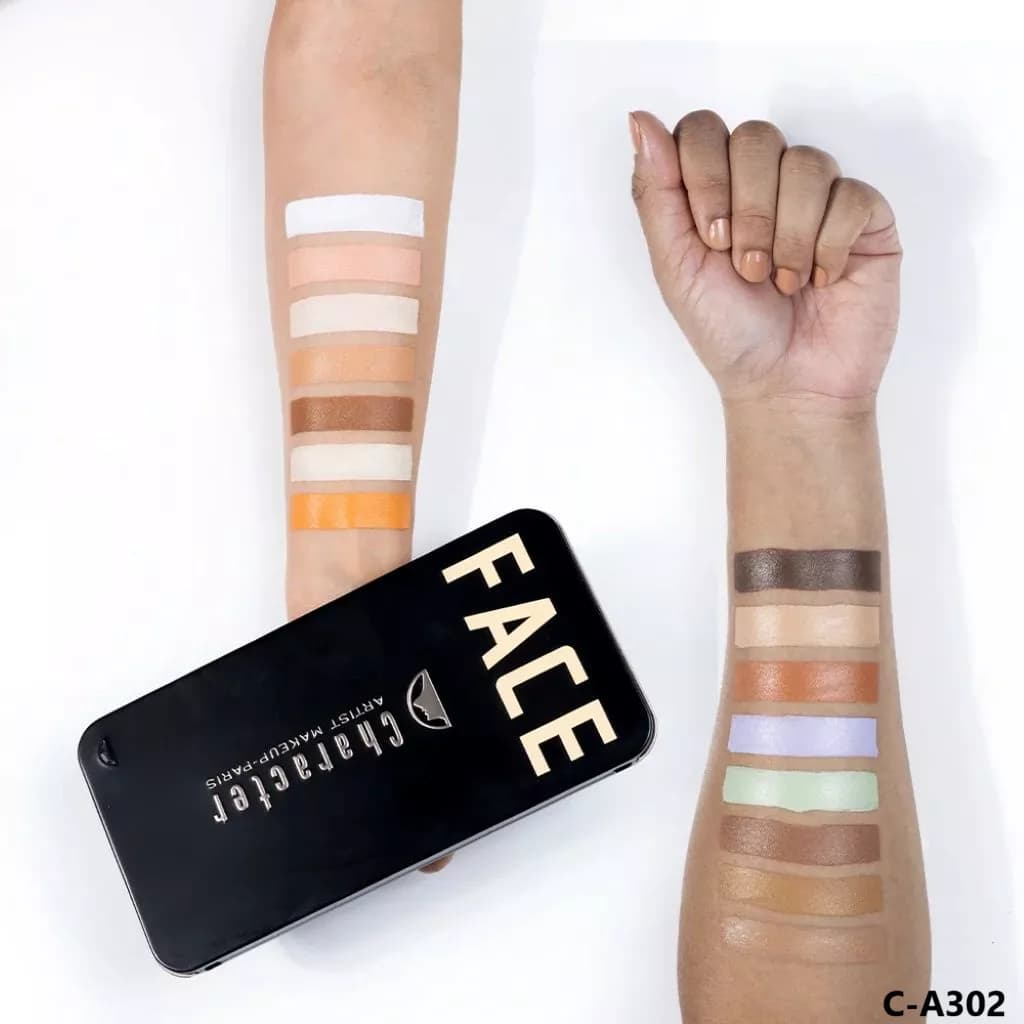 پالت کانتور و کانسیلر ۱۰ رنگ کارکتر مدل Face Palette کد C-A302 — تصویر ۵