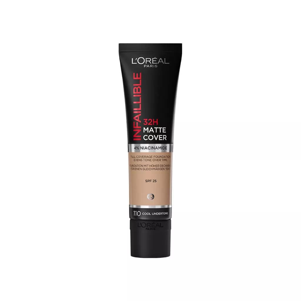 کرم پودر اینفالیبل مات کاور ۳۲ ساعته لورآل | L’Oréal Paris Infaillible 32H Matte Cover Foundation 4% Niacinamide SPF 25 — تصویر ۲