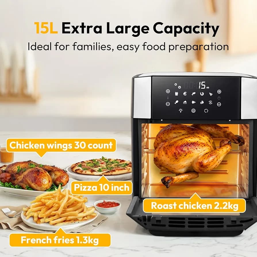 سرخکن بدون روغن (هواپز) 15 لیتری لایوکیت مدل GLA-1605 — تصویر ۳