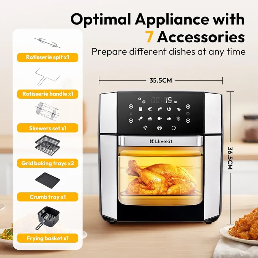 سرخکن بدون روغن (هواپز) 15 لیتری لایوکیت مدل GLA-1605 — تصویر ۷