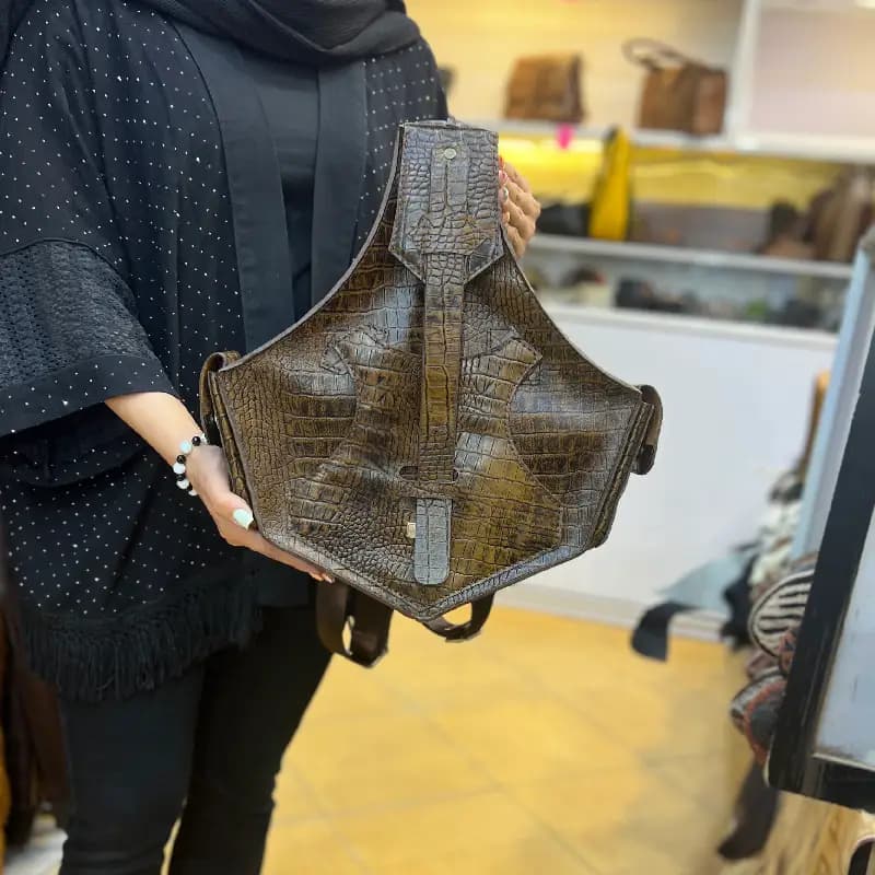 کیف کوله تمام چرم کد 65