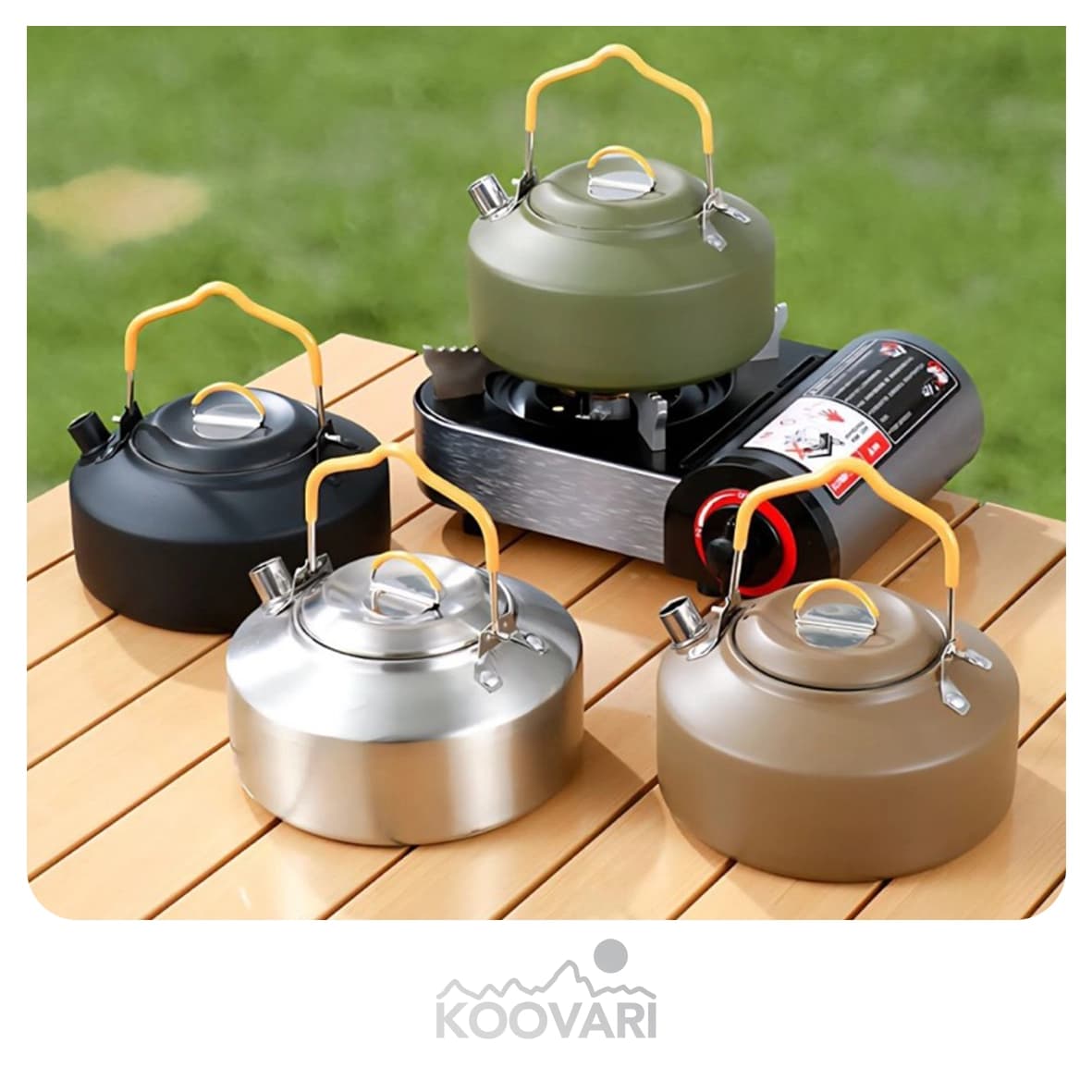 کتری استیل کمپینگ 1 لیتری K02 — تصویر ۳
