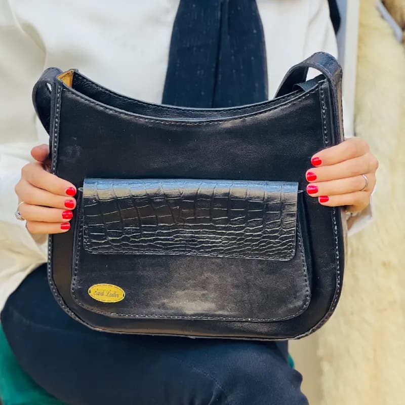 کیف دستی و دوشی چرم کد ۳۷