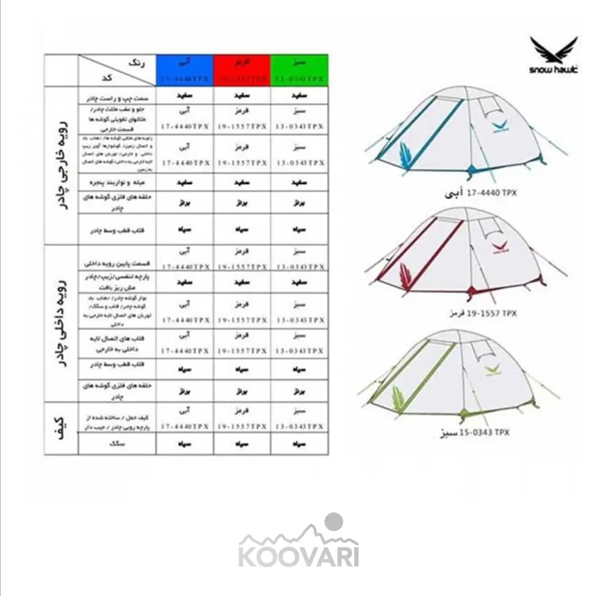 چادر دو نفره دیسکاوری اسنوهاک مدل Discoveri 2 — تصویر ۲