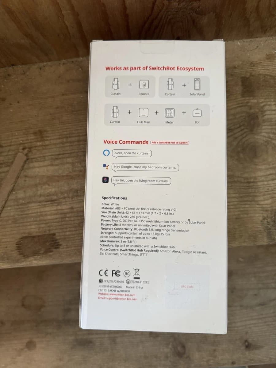 موتور هوشمند پرده SwitchBot Curtain 3 مدل U-Rail — تصویر ۲