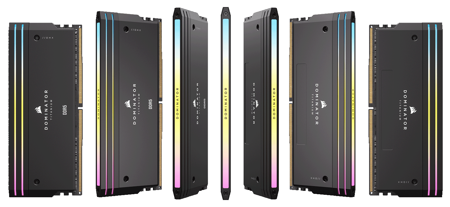 رم کورسیر DOMINATOR TITANIUM Black RGB 32GB 16GBx2 7200Mhz CL34 DDR5 — تصویر ۷
