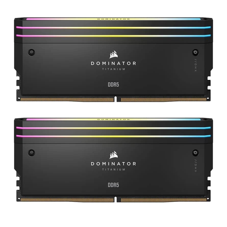 رم کورسیر DOMINATOR TITANIUM Black RGB 32GB 16GBx2 7200Mhz CL34 DDR5 — تصویر ۴