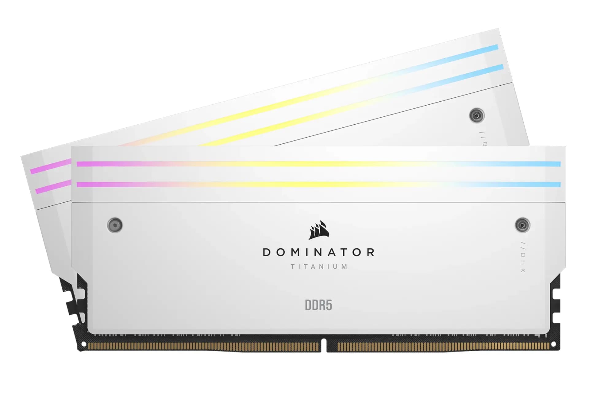 رم کورسیر DOMINATOR TITANIUM WH RGB 96GB 48GBx2 6600Mhz CL32 DDR5