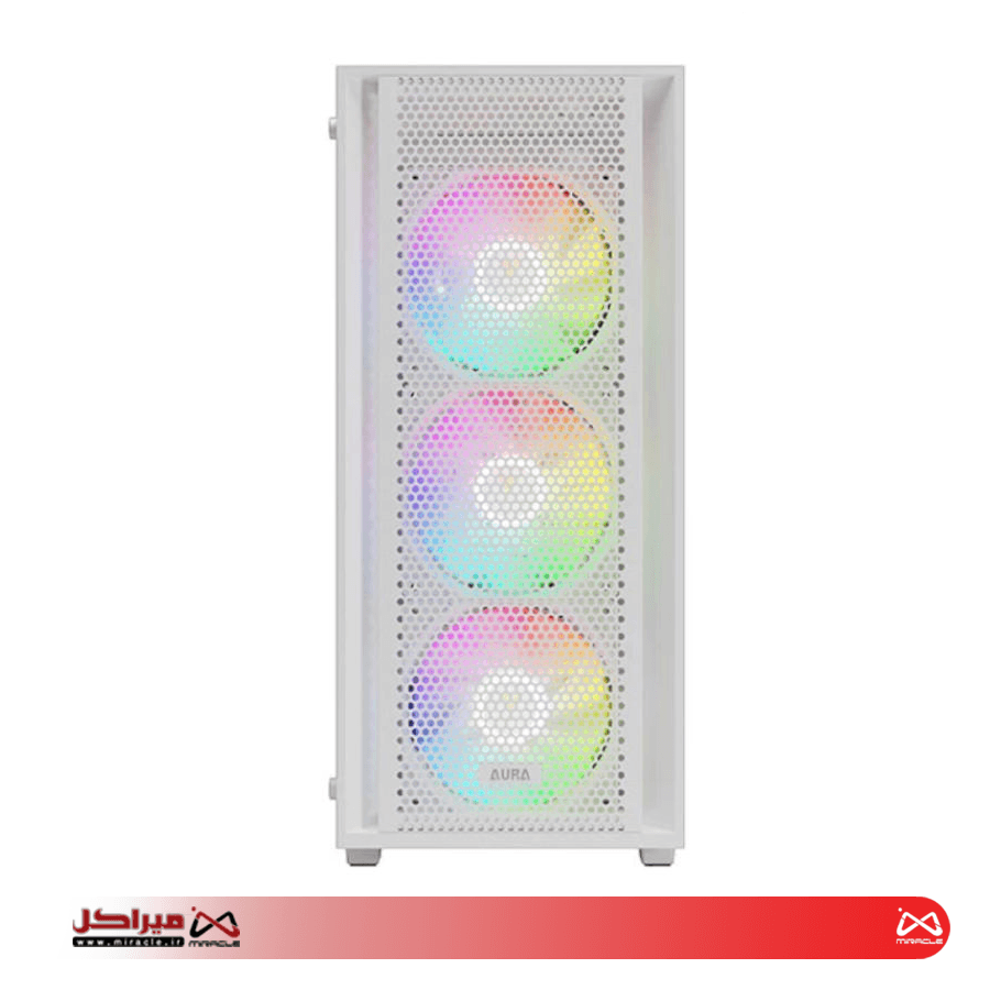 کیس کامپیوتر گیم دیاس AURA GC2 سفید — تصویر ۳