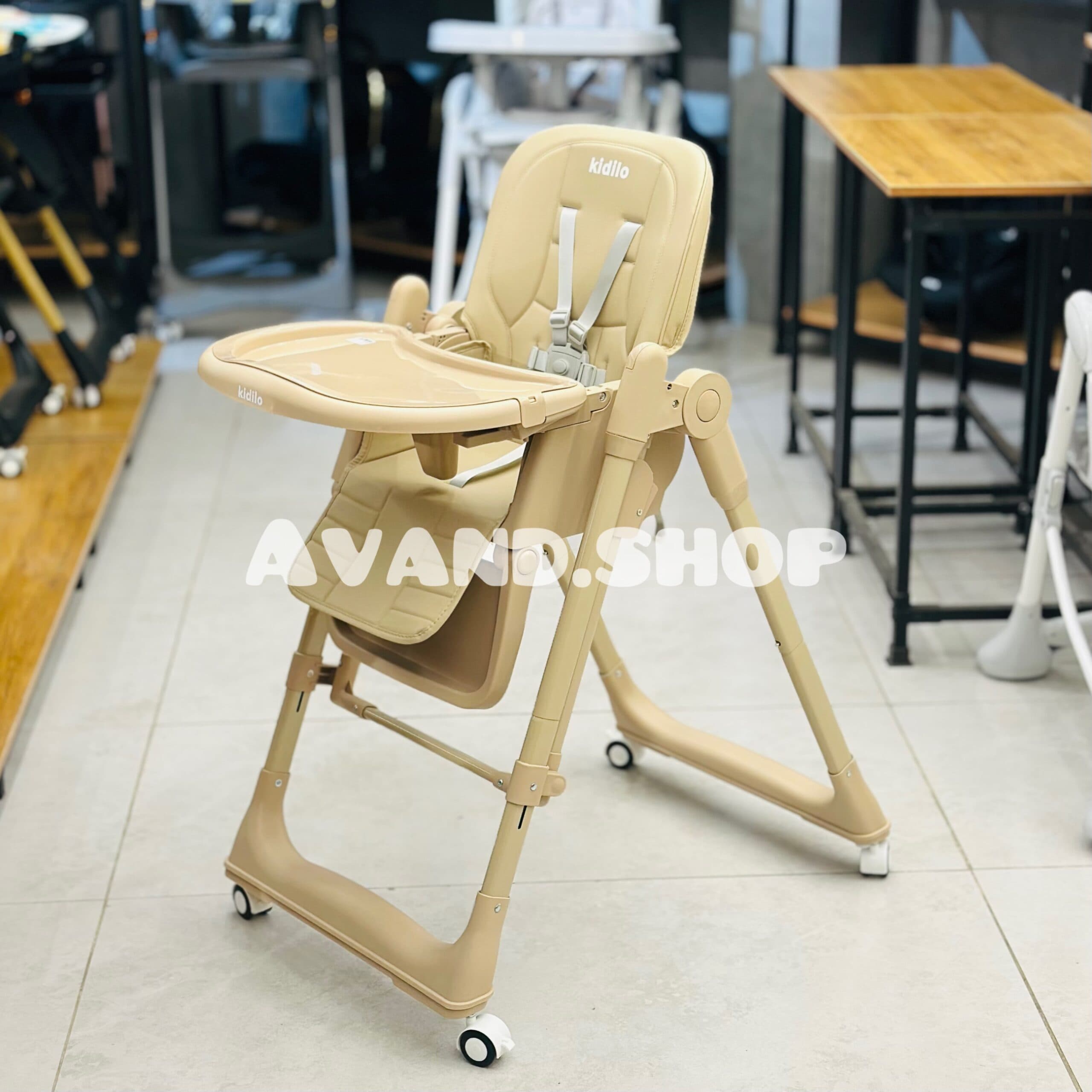 صندلی غذای تاب شو کودک kidilo کیدیلو مدل 8166 (کرم)