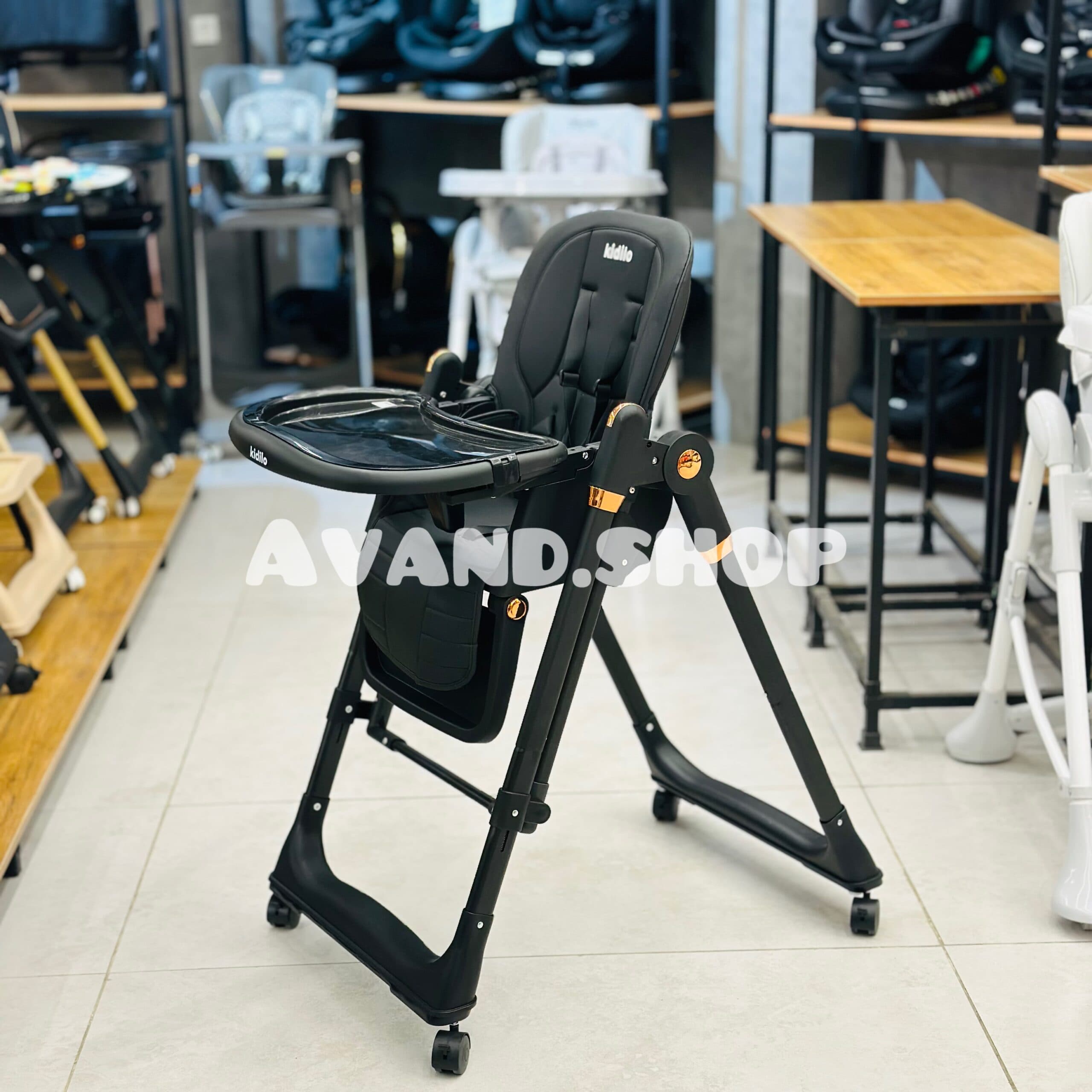 صندلی غذای تاب شو کودک kidilo کیدیلو مدل 8166 (مشکی)
