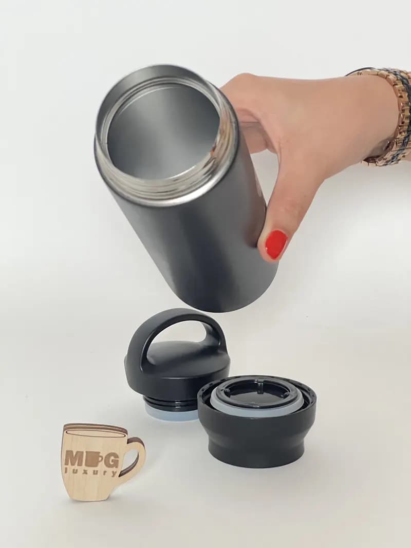 تراول ماگ Starbucks دسته دار درب پیچی 500 میل استیل 304 — تصویر ۶