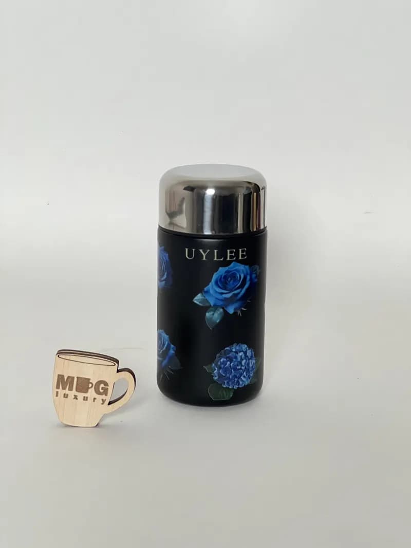 مینی فلاسک UYLEE صافی دار طرح گل 200 میل استیل 316 — تصویر ۵