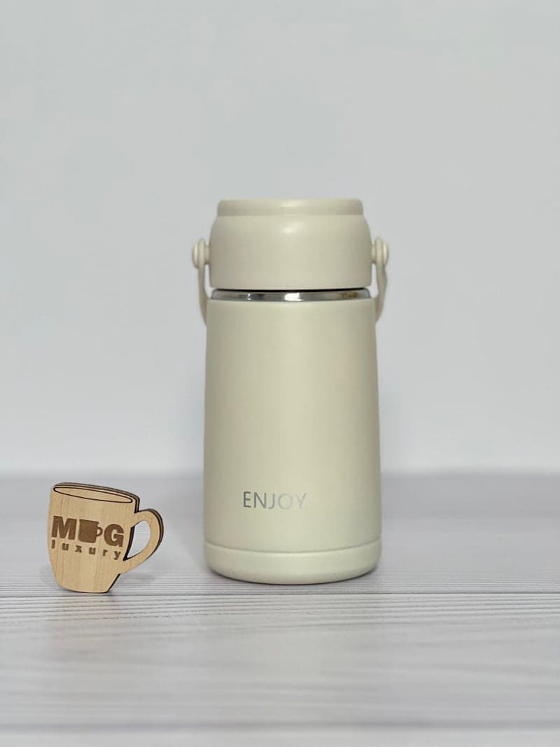 فلاسک کوچک انجوی دسته سیلیکونی 300 میل استیل 304 — تصویر ۵