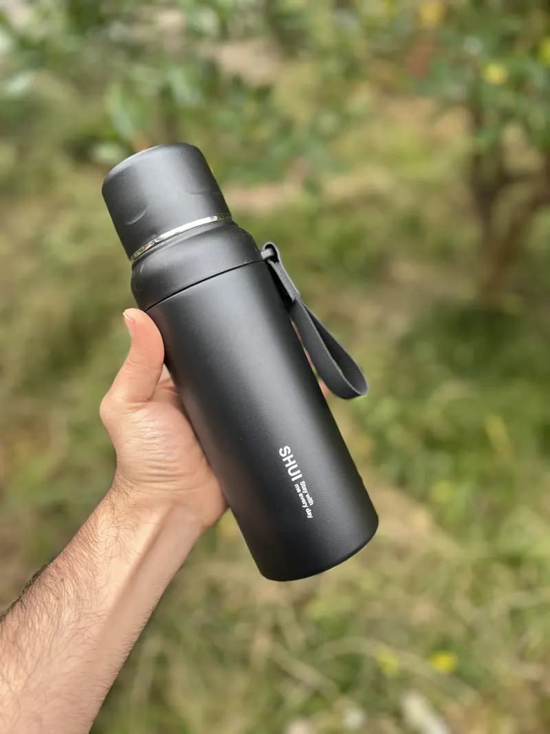 فلاسک SHUI بنددار فیلتردار 800 میل استیل 304 — تصویر ۲