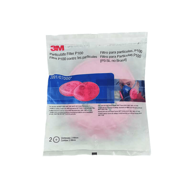 ماسک نیم صورت تری ام(3M)مدل 7502 بافیلتر P100 — تصویر ۷