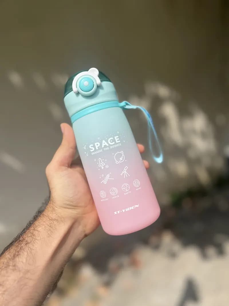 قمقمه SPACE مات آسان نوش دار بنددار قفل دار 630 میل — تصویر ۲