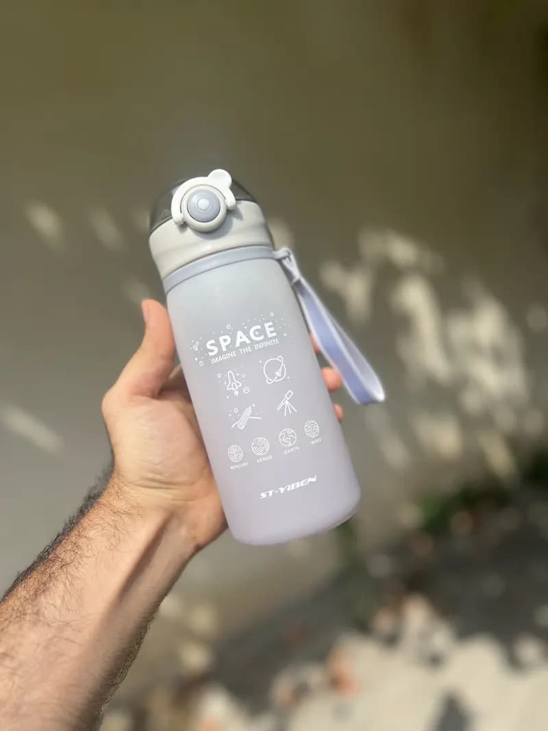 قمقمه SPACE مات آسان نوش دار بنددار قفل دار 630 میل — تصویر ۳