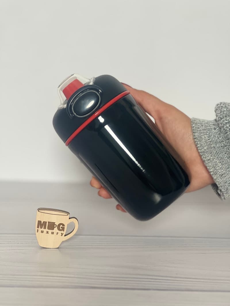 تراول ماگ آسان نوش دار بند سیلیکونی 420 میل استیل 316 — تصویر ۲