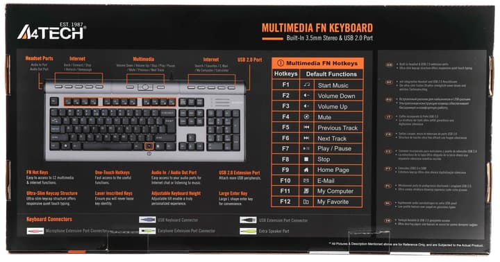 کیبورد A4tech مدل KL-7MU X-slim – ترکیبی از طراحی باریک و عملکرد بالا — تصویر ۶