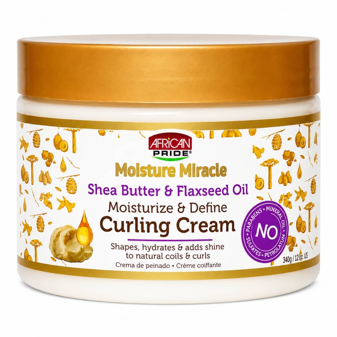 کرم حالت دهنده کره شی باتر آفریکن پراید AFRICAN PRIDE Curling Cream Shea Butter & FlaxseedOil Moisturize & Define
