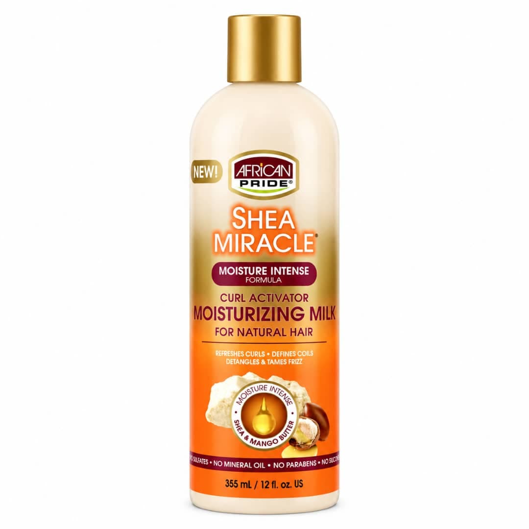 شیرمو مرطوب کننده و فعال کننده فر آفریکن پراید Moisturisre Intennse Formula Miracle Shea AFRICAN PRID