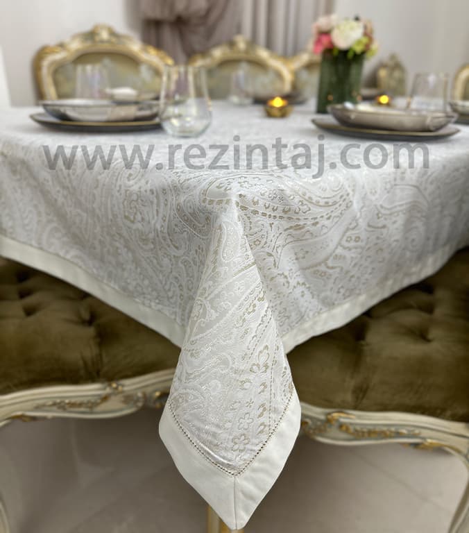 رومیزی بته جقه 10نفره مستطیل 280*150 — تصویر ۲
