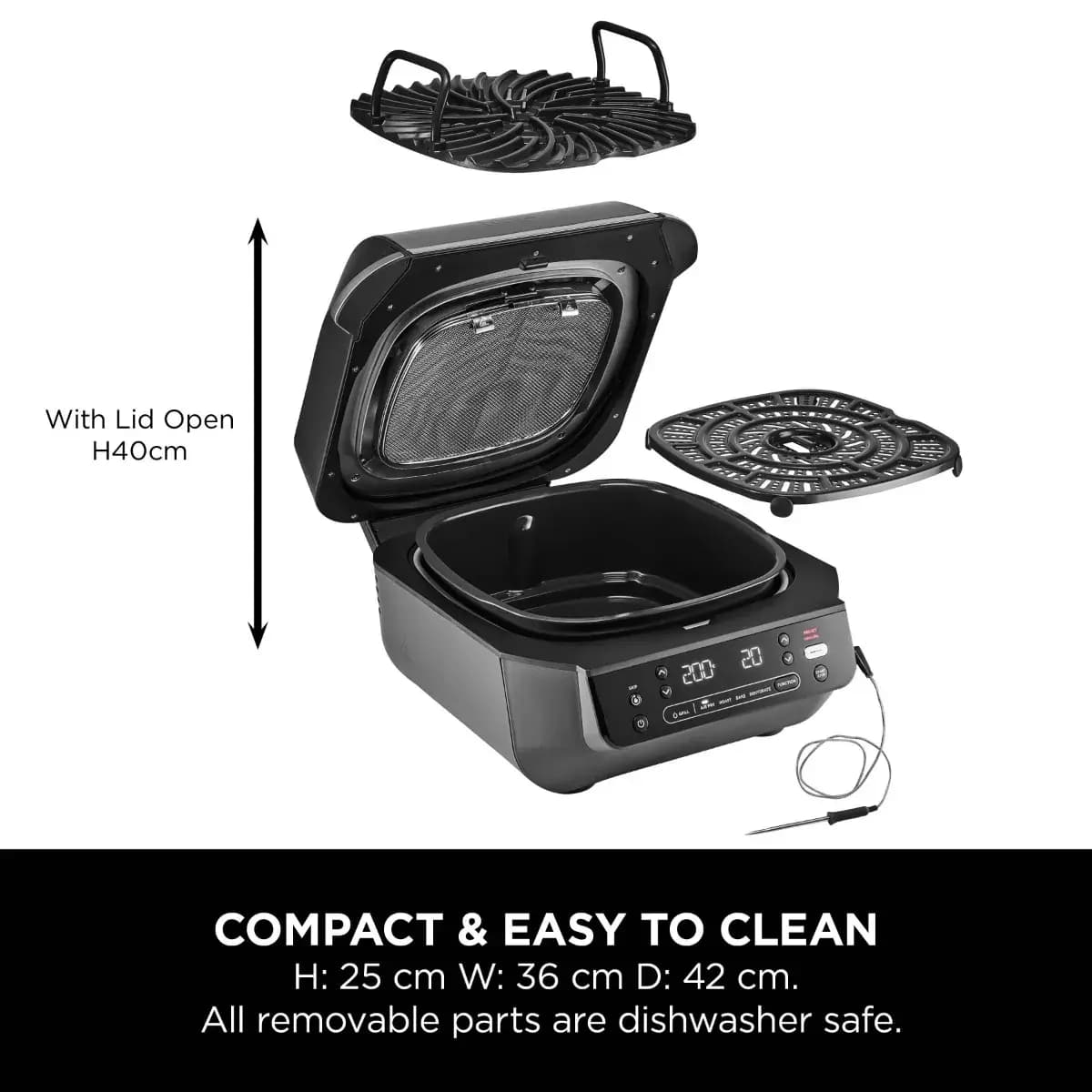 نینجا گریل و سرخکن بدون روغن ۵ در ۱ | EG351ME | Ninja 5-in-1 Grill & Air Fryer — تصویر ۴