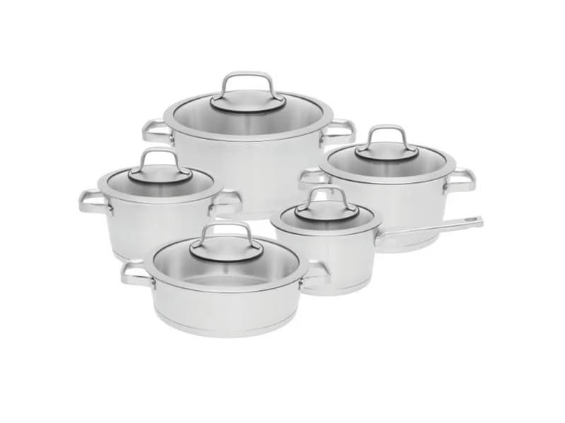 سرویس قابلمه برگهف مدل منهتن | BergHOFF Manhattan 10Pc 18/10 Stainless Steel Cookware Set