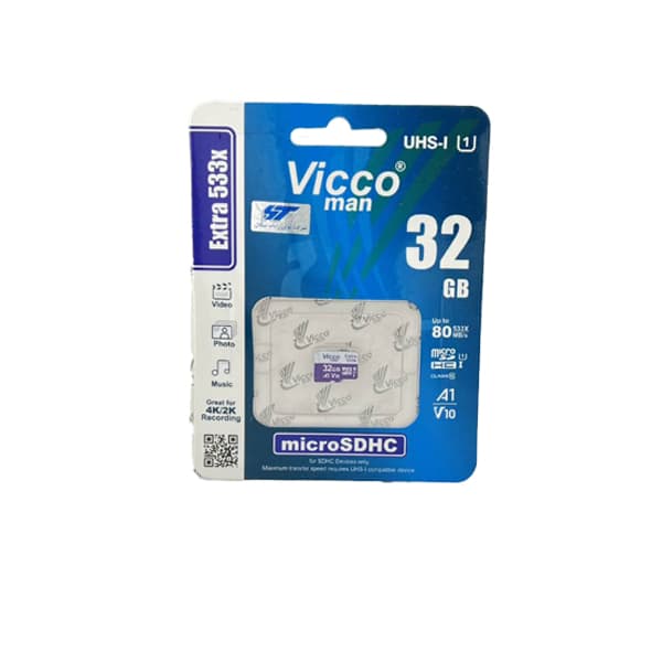 مموری کارت حافظه microSD ویکومن VICCO EXTRA 533X ظرفیت 32 گیگ