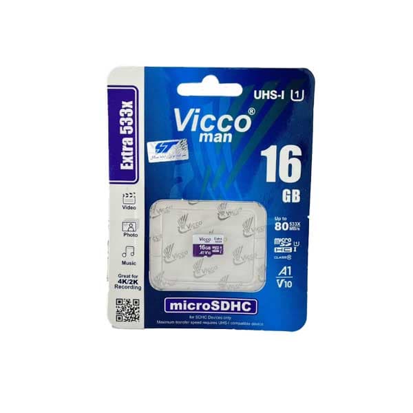 مموری کارت حافظه microSD ویکومن VICCO EXTRA 533X ظرفیت 16