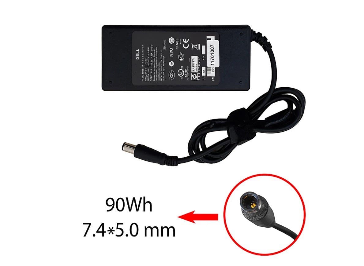 آداپتور لپ تاپ دل 19.5V 4.62A 90W | مدل مستطیلی — تصویر ۲