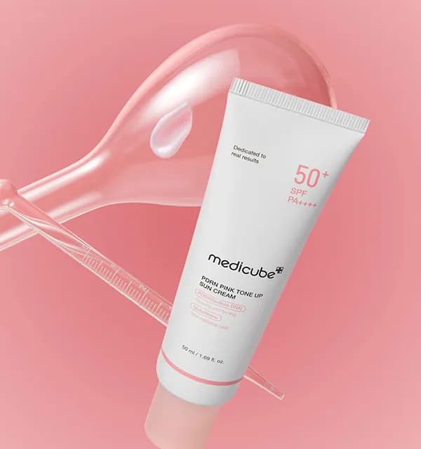 ضد آفتاب و تونآپ پینک پیدیآران مدیکیوب مدل PDRN Pink Sun Cream — تصویر ۳
