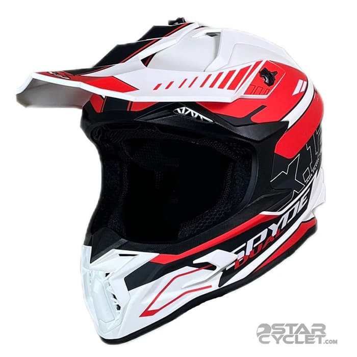 کلاه کاسکت کراسی RAPIDO مدل 635 MATT BLACK RED — تصویر ۵