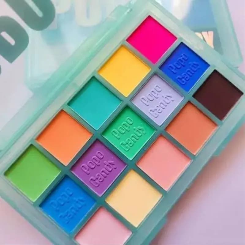پالت سایه چشم 15 رنگ پوپو کندی Popo Candy مدل ماکارون — تصویر ۷
