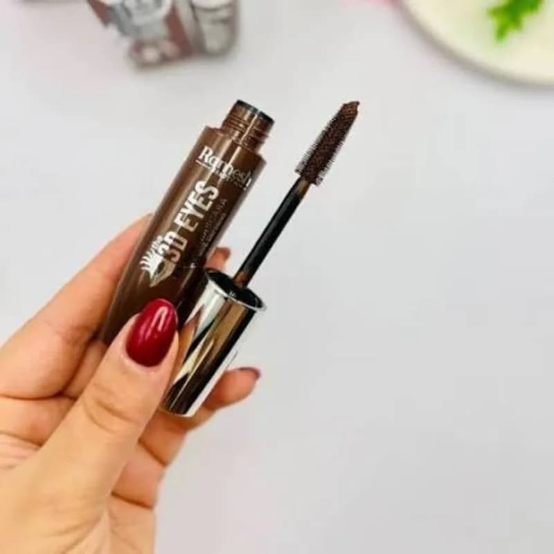 ریمل حجم دهنده قهوه ای رامش بیوتی Ramash Beauty مدل 3D Eyes — تصویر ۸