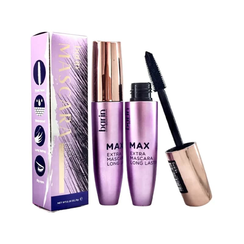 ریمل چشم بلند کننده و حجم دهنده بارین بیوتی Barin Beauty مدل مکس بنفش — تصویر ۶