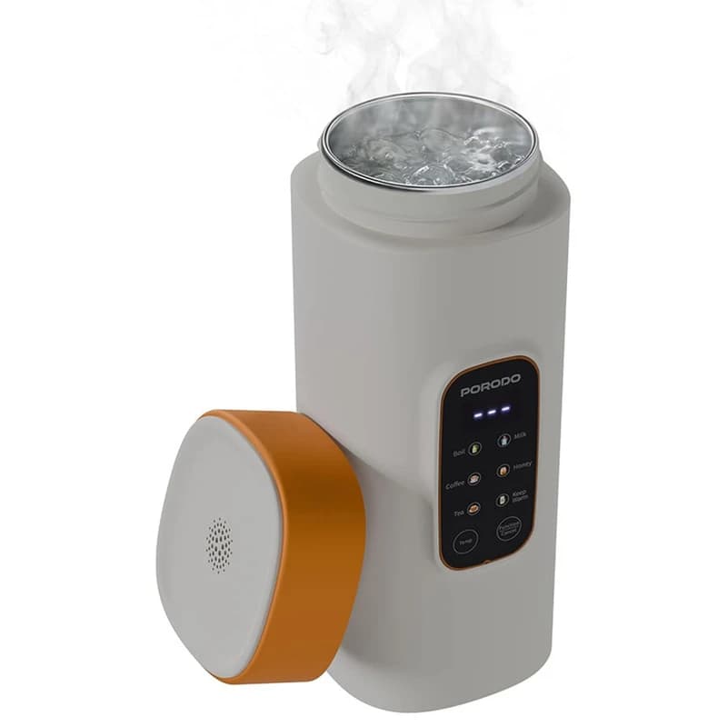 کتری برقی قابل حمل پرودو مدل PORODO PDLFST1021CWH Unique | کتری هوشمند فندکی 450ml با نمایشگر دما — تصویر ۵