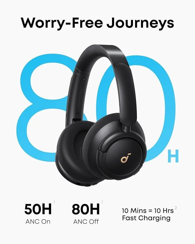 هدفون بلوتوثی انکر مدل Soundcore Life Q30 A3028013 | نویز کنسلینگ هیبریدی، 40 ساعت شارژدهی و صدای Hi-Res — تصویر ۵