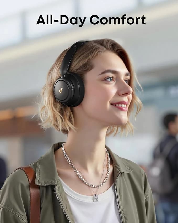 هدفون بلوتوثی انکر مدل Soundcore Life Q30 A3028013 | نویز کنسلینگ هیبریدی، 40 ساعت شارژدهی و صدای Hi-Res — تصویر ۴