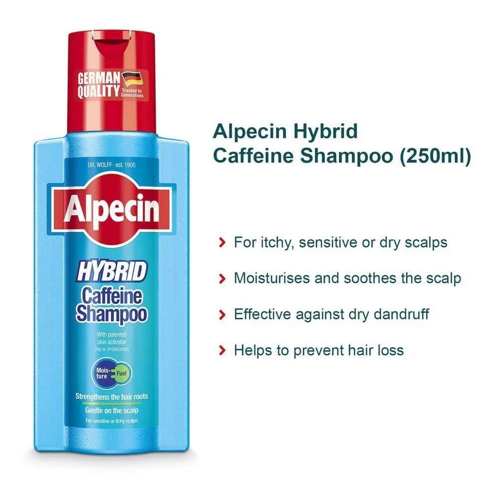 شامپو ضد ریزش و آبرسان آلپسین Alpecin مدل هیبرید کافئین Hybrid Caffeine حجم 250 میل — تصویر ۵