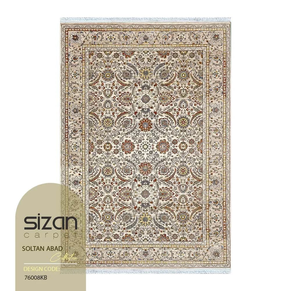 فرش ماشینی طرح سلطان آباد کد 76008kb