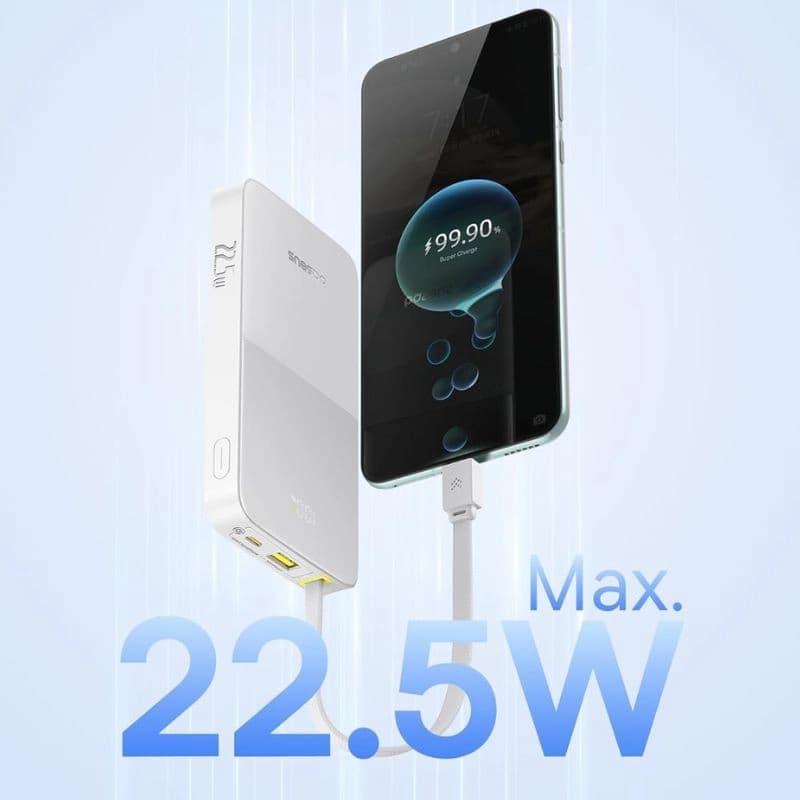 پاوربانک بیسیم 22.5 وات بیسوس مدل EnerFill FC51 Bipow2 Pro ظرفیت 10000 میلیآمپرساعت — تصویر ۷
