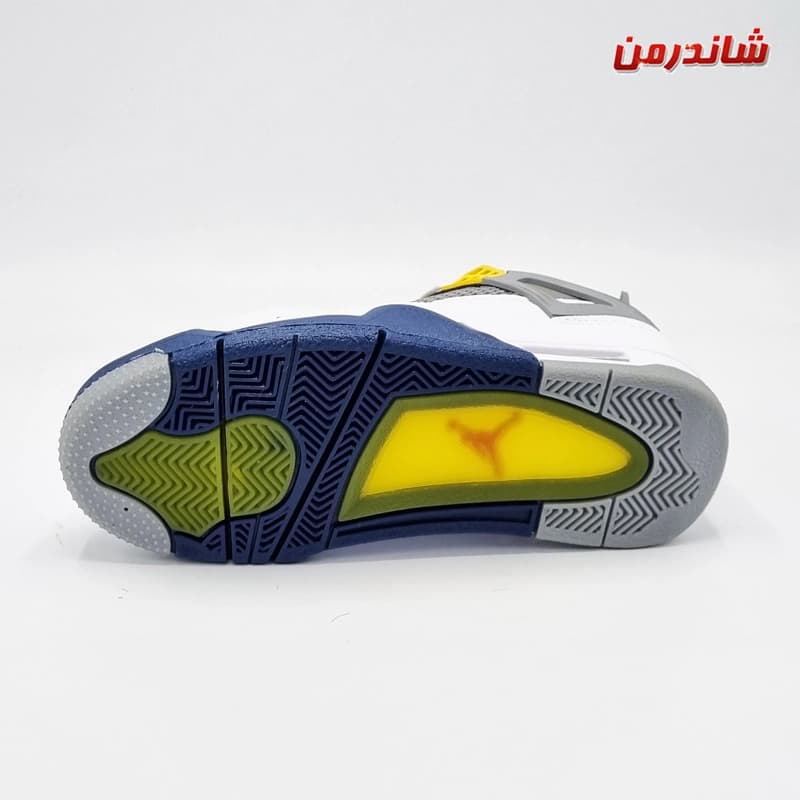 کفش نایک ایر جردن Nike Air Jordan 4 سفید طوسی — تصویر ۸